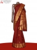 Checks Wedding Maroon Kanjeevaram Silk Saree